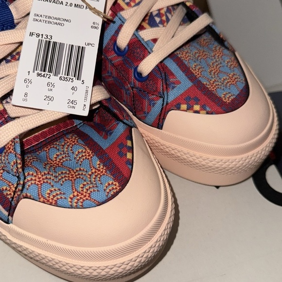 Adidas platform sneakers Bravada 2.0 Multicolor High top NEW size 8 skateboard - Picture 4 of 6